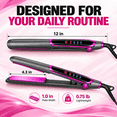 thumbnail image 4 of Suproot® Hair Straightener Flat Iron, 2 in 1 Ceramic Flat Iron for Hair Straightening and Curling, Infrared Hair Straightener with Negative Ions, Adjustable Temperature, Dual Voltage Hair Styling Too, 4 of 7
