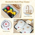 thumbnail image 2 of OLAKIDS Kid Kitchen Playset, Toddler Wooden Pretend Cooking Set with Realistic Light & Sound, Stove, Sink, Microwave, Storage Cabinet, Play Kitchen Toy Set for Children Boys Girls (Classical), 2 of 10