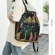 thumbnail image 5 of Sonducket Mochila plegable con cordón de gran capacidad Mochila ligera y conveniente para gimnasio Mochilas Bajo el árbol de flores, 5 of 6
