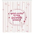 thumbnail image 3 of Ambesonne Love Shower Curtain, Hearts Lines Romantic, 69"Wx84"L, Pink Red Blush, 3 of 3
