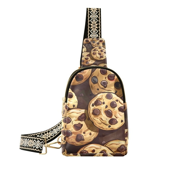 Chocolate Chip Cookies Crossbody Bags Fanny Pack Sling Bag for Travel Chest Bag Shoulder Bag for Women Trendy