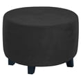 thumbnail image 1 of GUOOL Housses Rondes pour Pouf Housses pour Pouf en Spandex Amovibles Housses de Protection pour Repose-Pieds Noir, 1 of 8