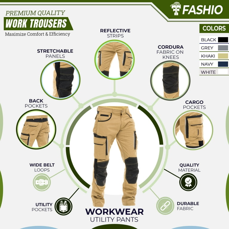 Mens Construction Pants Utility Work Heavy Duty Workwear Mens Construction Pants Utility Work Heavy Duty Workwear