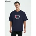 thumbnail image 3 of Whichone Help Me Funny Out Of Battery Graphic - Mens Short Sleeve T-Shirt, 3 of 8