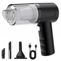 ZEPARO Powerful Cordless Handheld Car Vacuum Cleaner-120W Suction for Small Spaces,Mini Dustbuster with USB Charging Cleaner,Black