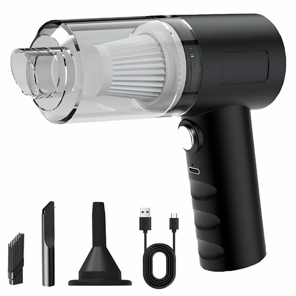 ZEPARO Powerful Cordless Handheld Car Vacuum Cleaner-120W Suction for Small Spaces,Mini Dustbuster with USB Charging Cleaner,Black