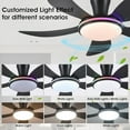 thumbnail image 4 of YIOSI 48'' Black Ceiling Fan with Lights and Remote /APP Control,Low Profile Modern Ceiling Fan,Outdoor Flush Mount Ceiling Fan 6-Speed Reversible DC Motor for Living Room Bedroom Indoor,RGB Lighting, 4 of 11