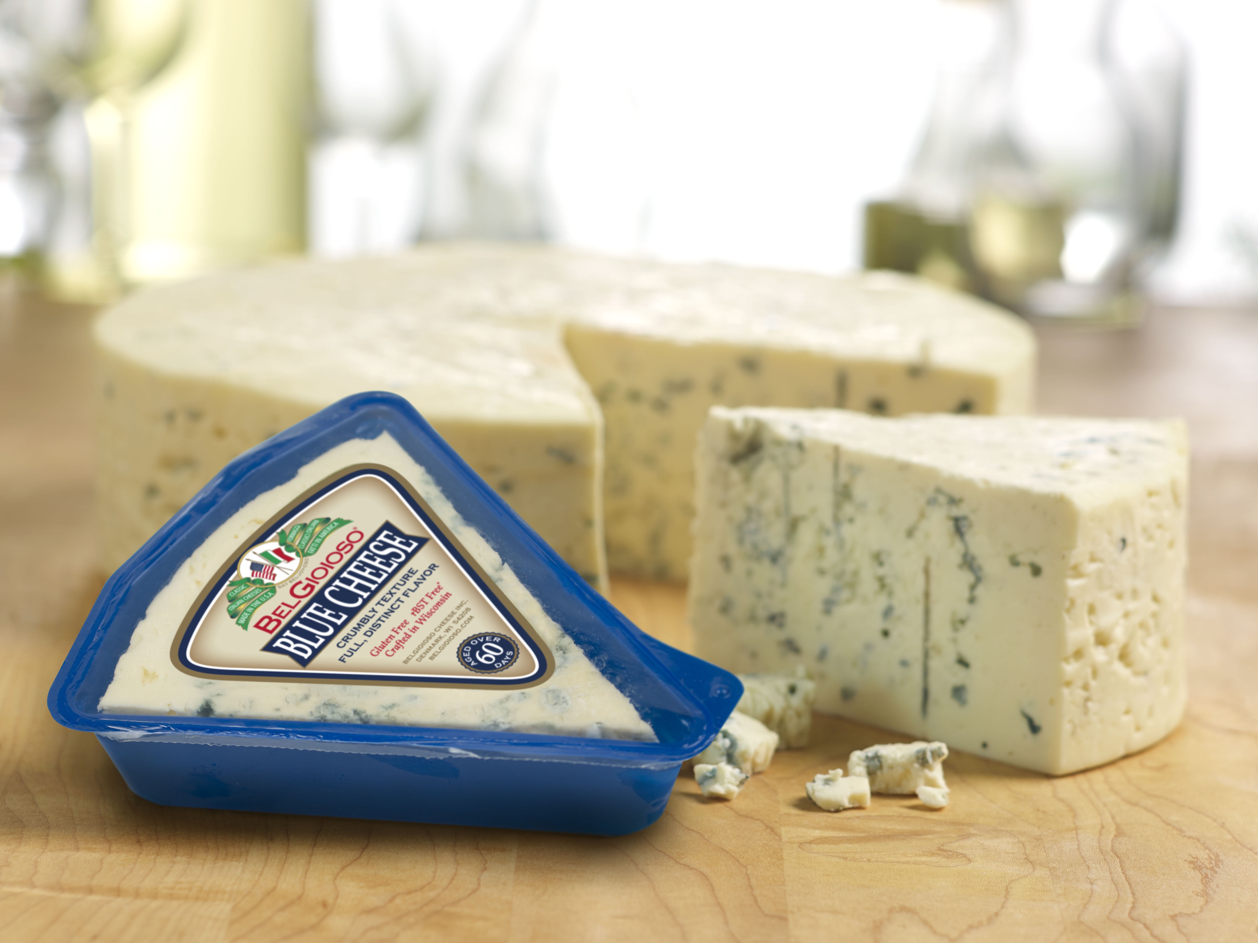 BelGioioso Blue Cheese Wedge 5oz, Refrigerated in a Wedge Container