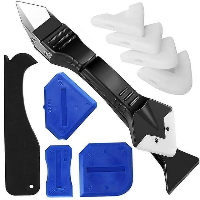 Sealant Remover And Smoother, 3 In 1 Grout Scraper Silicone Caulking Tools, Silicone Sealant Sealant Finish Smoothing Removal Tool For Bathroom Kitche