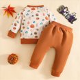 thumbnail image 6 of NOLDARES Toddler Infant Baby Boy Outfits Long Sleeve Crewneck Tee Casual Joggers Pants 2pcs Fall Winter Clothes Clothing Set(Brown,2-3 Y), 6 of 7