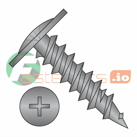 #8 x 1 5/8" Fine Drywall Screws / Phillips / Modified Truss Head / Steel / Black Oxide (Quantity: 3,000 pcs)