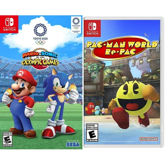 Mario & Sonic at the Olympic Games Tokyo 2020 + PAC-MAN World Re-PAC Bundle - Nintendo Switch
