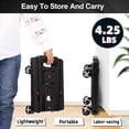 thumbnail image 5 of Folding Hand Truck Lightweight Hand Truck Dolly Foldable,Luggage cart with 4 Rotate Wheels, Utility Cart with Adjustable Handle,Collapsible Dolly for Moving (Black), 5 of 5