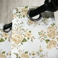 thumbnail image 2 of Ambesonne Flowers Grommet Curtain Single Panel, Floral Roses Vector, 50"x60", White and Beige, 2 of 5