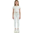 thumbnail image 2 of Miluxas Girl's Skinny Jeans High Waist Butt Lifting Denim Pants White 14-15Years, 2 of 8