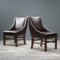 Noble House Kmari Indoor Contemporary Bonded Leather Dining Chairs, Set ...
