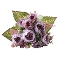 thumbnail image 2 of Artificial Peony Flowers Vintage Fake Peony Silk Flowers for Wedding Home Office Party Events Decoration, Pack of 1 (Purple), 2 of 6