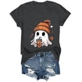 thumbnail image 4 of Akiihool Halloween Hawaiian Shirt Halloween Shirts Womens Witch Tshirts They Missed One Shirt Spooky Tee Tops Grey,S, 4 of 8