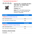 thumbnail image 2 of Universal Joint - Compatible with 2001 - 2006, 2008 - 2011 Mazda Tribute 2002 2003 2004 2005 2009 2010, 2 of 2