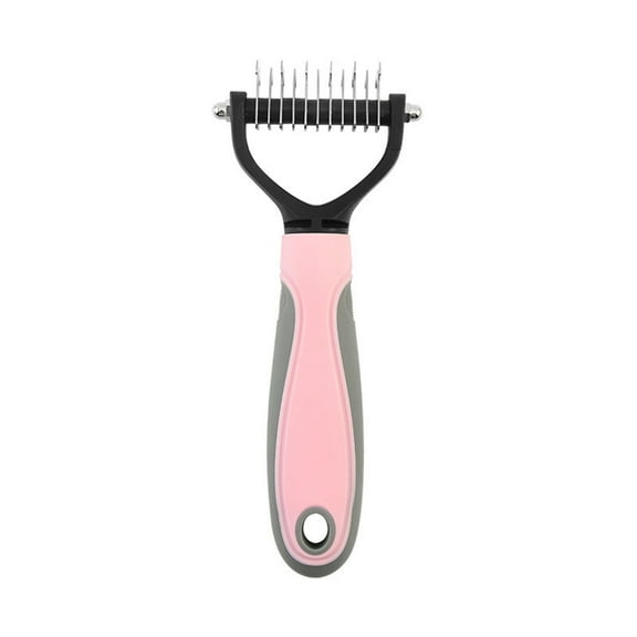 2.8*5.9 Inch Pet Grooming Brush and Metal Comb Combo, Cat Brush Dog Brush for Shedding, Undercoat Rake for Dogs Grooming, Dematting Deshedding Brush Dogs Shedding Tool for Long matted Haired Pets
