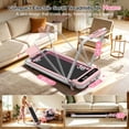 thumbnail image 3 of YZRUN Walking Pad with 10% Incline, Walking Pad Treadmill for Home, Walking Pad Under Desk with Handle Bar, Foldable Walking Pad, Pink, 3 of 9