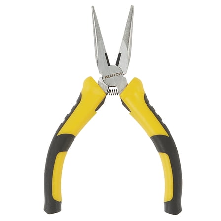 Klutch 4-1/2in. Long Nose Pliers, 0.83in. Jaw Capacity, Alloy Steel