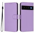 thumbnail image 2 of Wallet Case Compatible with Google Pixel 6 Pro with Card Slot/Holder,PU Leather Flip Folio Shell [Magnetic Closure][Wrist Strap][Kickstand] Phone Cover Shockproof For Google Pixel 6 Pro,Lavender, 2 of 11