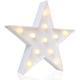 thumbnail image 1 of Lámpara LED blanca cálida - Decoración navideña para sala de estar, dormitorio y pared para niños y adultos - Funciona con pilas, 26 cm de alto, 1 of 5