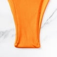 thumbnail image 6 of Efsteb Womens Bikini Swimsuits Halter k Bathing Suit Beach Summer Two Piece Swimsuits High Waist Bikini Solid Color Swimwear (Orange,S), 6 of 7