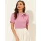 thumbnail image 2 of Top Elegante De BluDe ManCorDe OficiDe Las Camisas Del Cuello De PajariDe Las Mujeres RoProfundo XS, 2 of 5