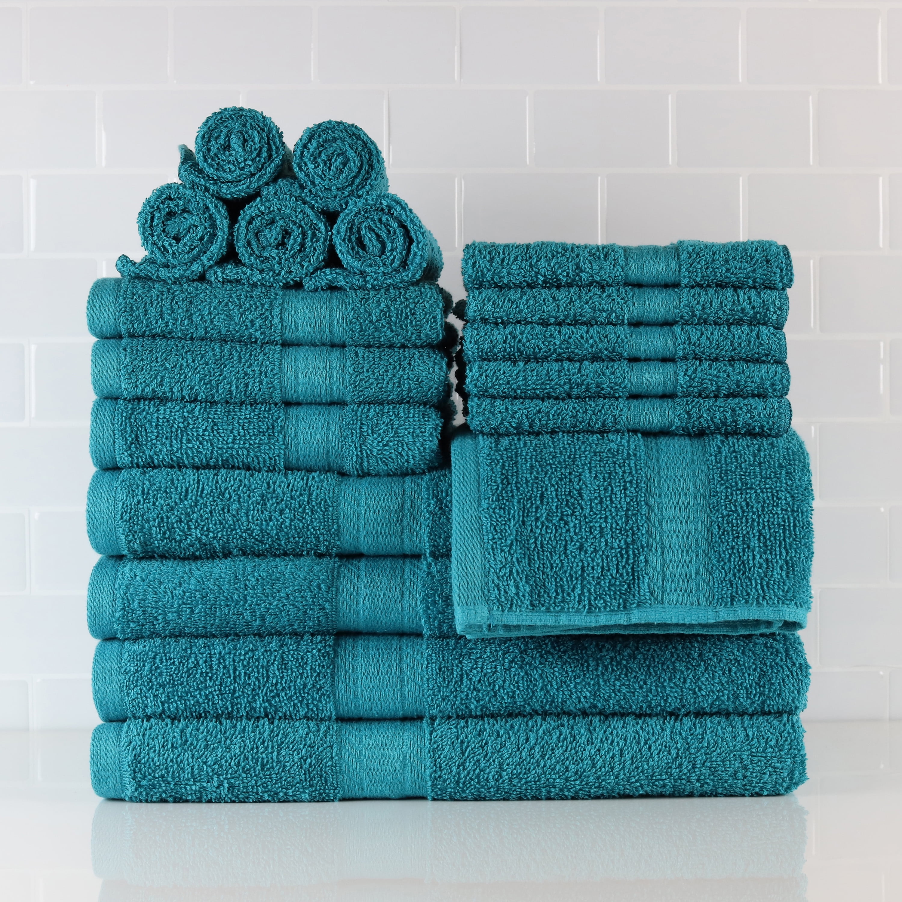 Buy 18 Piece Turquoise Bath Towel Set Online Tanzania Ubuy