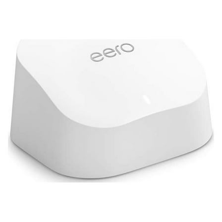 Like-New Amazon 6 mesh wifi router - Supports internet plans up to 900 Mbps, Coverage up to 1,500 sq. ft., Connect 75  devices, 1-pack