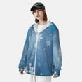 thumbnail image 3 of Balery Snowflakes1 Sudadera ligera de manga larga con capucha y protección solar UPF 50+ para hombre y mujer, ideal para pesca y running-3X-Large, 3 of 7
