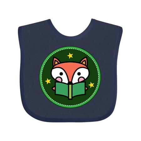 

Inktastic Reading Gift Fox with Book Gift Baby Boy or Baby Girl Bib