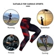 thumbnail image 4 of Pantalons de Sport pour Hommes Imprimé Bodycon Extensible Évacuant l'Humidité pour Course Gym Basketball, 4 of 7