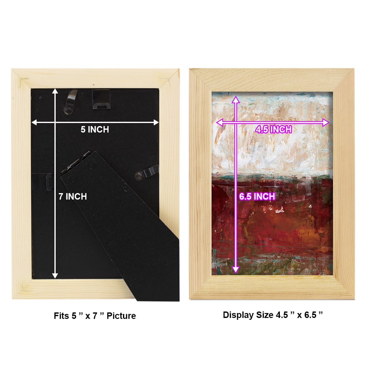 August Horizon II -Framed Print w/glass-Natural Wood