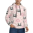 thumbnail image 2 of Kdxio Cute Cartoon Panda Print Mens Casual Hooded Collar Drawstring Hoodies Pullover Sweatshirts Casual Long Sleeve Shirts-X-Large, 2 of 7
