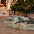 thumbnail image 6 of Yiaed Wood Grain Shark Print Christmas Tree Skirt , Tree SkirtsTree Mat for Christmas Winter Holiday Indoor Decorations-30", 6 of 7
