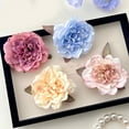 thumbnail image 4 of Tnobhg French Style Hair Claw Ribbon Bowknot Peony Flower Decor Hair Clip Large Shower Hair Claw Back Head Hair Pin Hair Accessory, 4 of 8