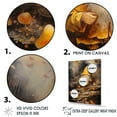 thumbnail image 3 of Designart "Golden-Hued Turtle Explorer" Ufos Wall Art Living Room, 3 of 7