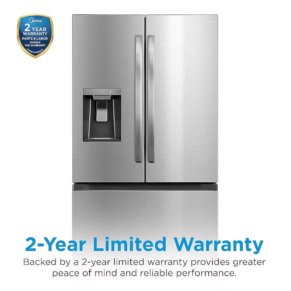 MIDEA 29 CF 3-Door French Door, Dual Ice Maker, Water and Ice