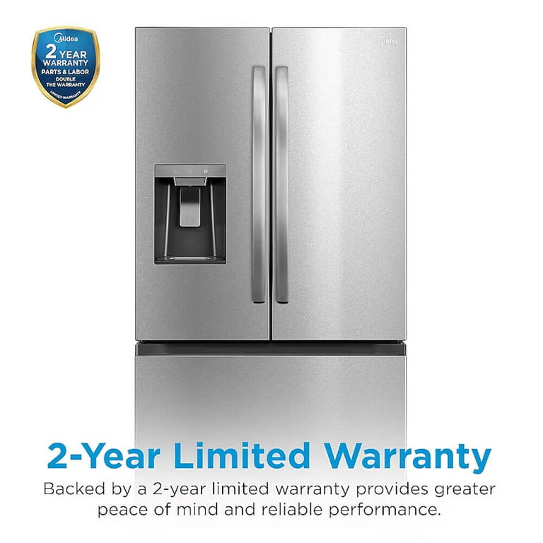 MIDEA 29 CF 3-Door French Door, Dual Ice Maker, Water and Ice