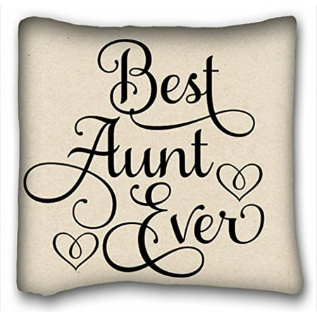 Aunt Throw Pillow - WinHome Best Aunt Love Pillowcase Custom Throw Pillow Cover Zippered Pillow Case Picture Printed Soft Comfortable Size 18x18 inches Two Side Print
