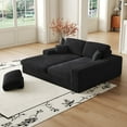 thumbnail image 5 of Eyisean 114.5" Oversized Corduroy Modular Sectional Sofa with Chaise, 2-in-1 L Shaped Sofa with 3 Cushion Neck Pillow Combination, Comfy Cloud Couches with 2 Pillows for Living Room, 5 of 10