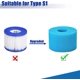 thumbnail image 4 of 4 Pices Ponge Filtrante Type S1, Cartouche De Filtre En Mousse, Mousse Pour Filtre Piscine, Rutilisables Et Lavables, Filtre En Mousse Pour Spa, P, 4 of 5