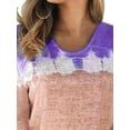 thumbnail image 3 of DYMADE Women Plus Size Digital Printed Long Sleeve Tie Dyed Top, 3 of 4