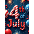thumbnail image 4 of Patriotic Design Happy 4th of July Balloon Banner Fireworks Decoration Red White Blue Stars for Independence Day Celebration Outdoor Party Indoor Event, 4 of 8