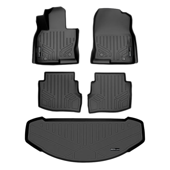 SMARTLINER 3 Rows Custom Fit Floor Liners Compatible with 2016 - 2023 Mazda CX9 6 Passenger (Gasoline | 2nd Row Bucket Seats w/o Center Console)