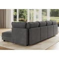 thumbnail image 5 of LLappuil Modular Sectional Sofa, 6 Seat Corduroy Sectional Sofa with Storage, 6 Back Cushion 6 Throw Pillow Gray, 5 of 8