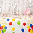 thumbnail image 4 of Wolfast Camping Tablecloth for Picnic Table Birthday Party Party Disposable Paper Plates and Cups Colorful Balloons Tablecloth Camping Picnic Set Blue Birthday Party Decorations, 4 of 9